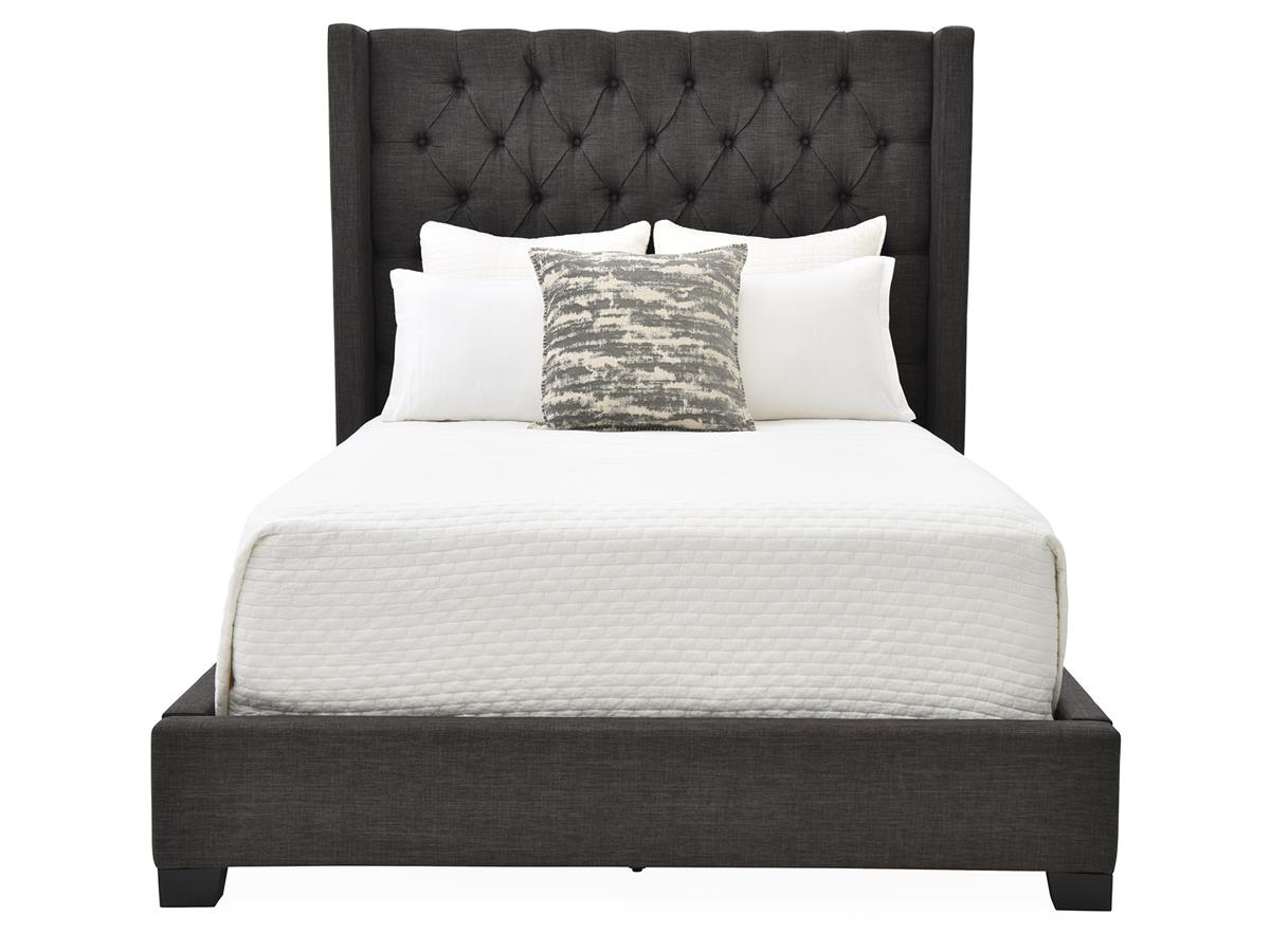 Morrow Upholstered Bed, Charcoal